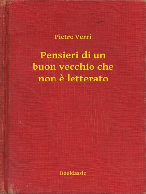 cover image of Pensieri di un buon vecchio che non e letterato